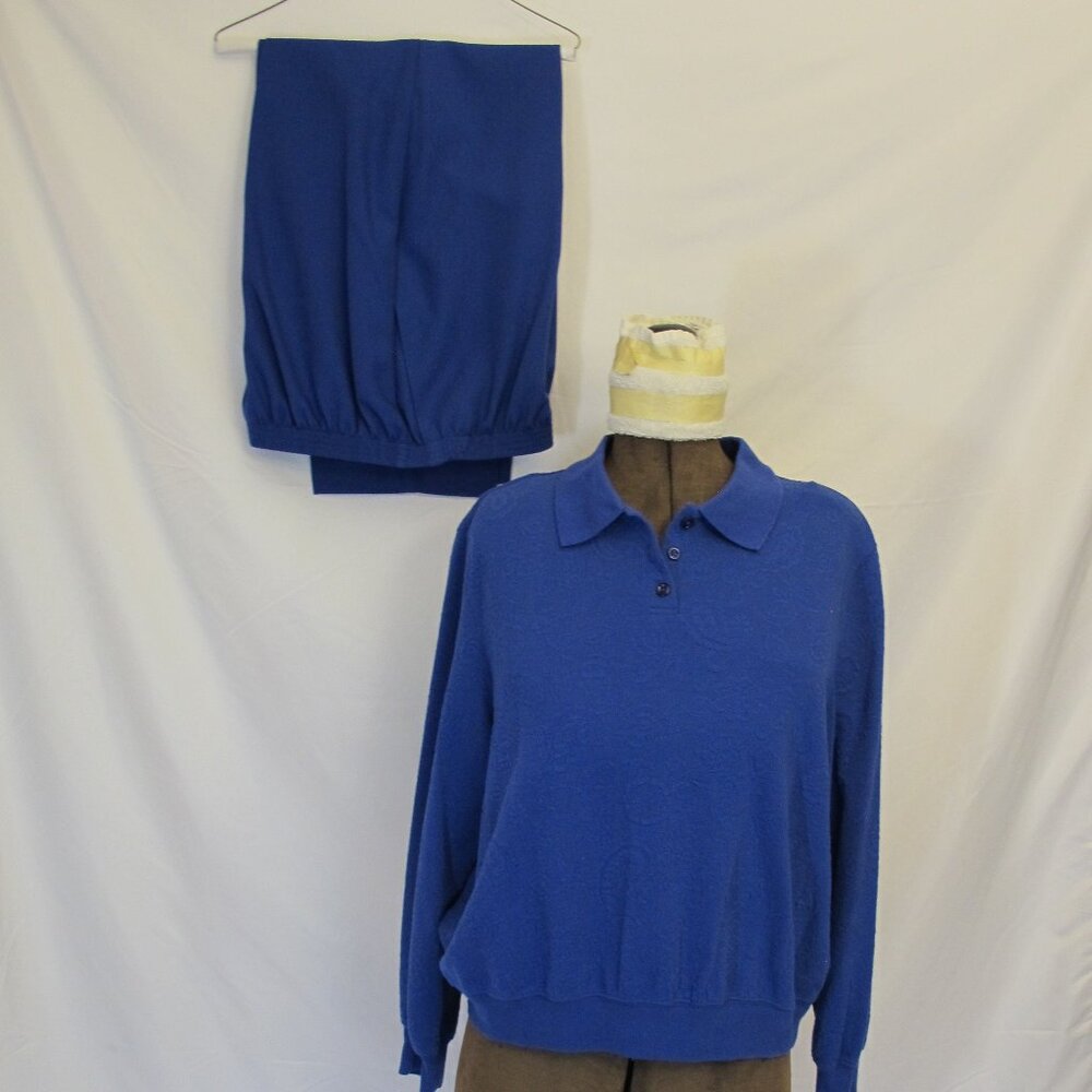 Alfred Dunner blue 2-piece pant set  PXL/18P